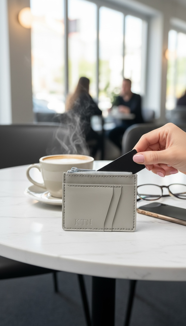 Kazza Zip Wallet - Checkers & Grey