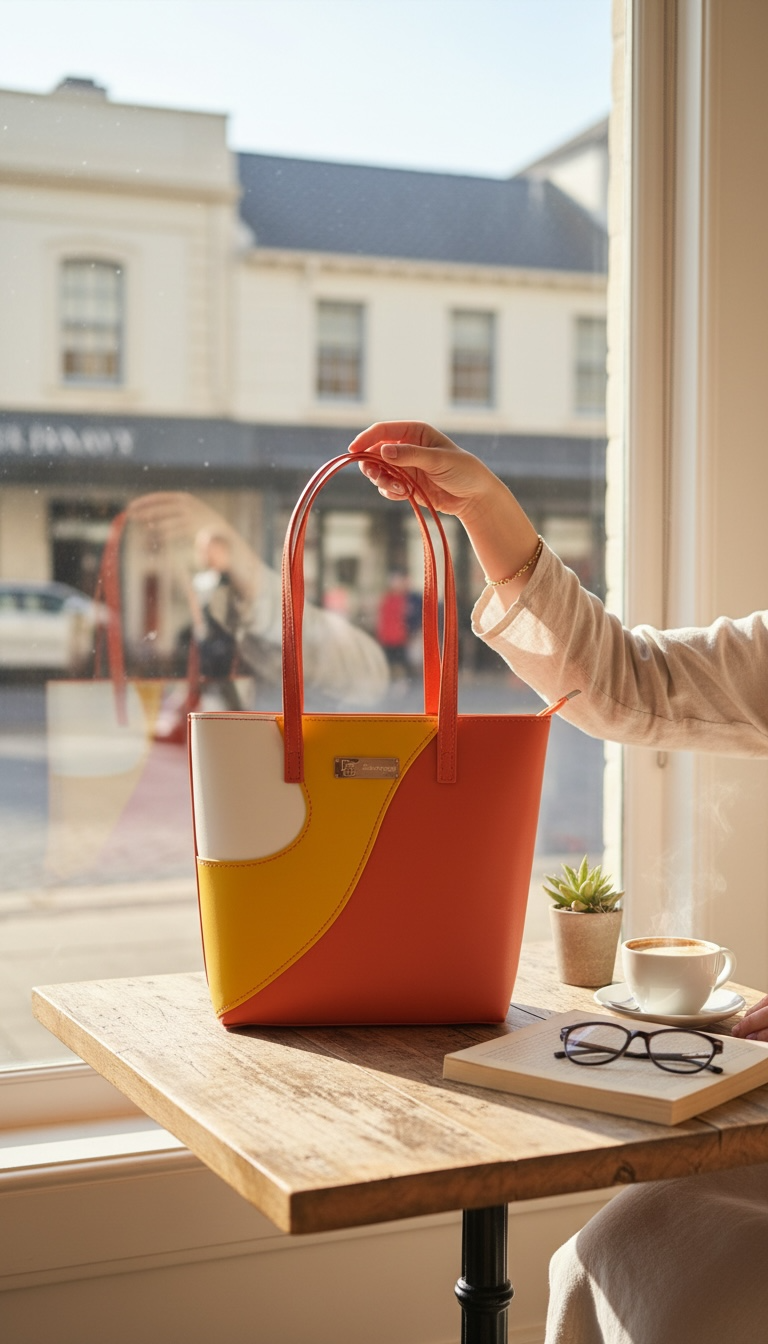 Patchwork Tote - Orange