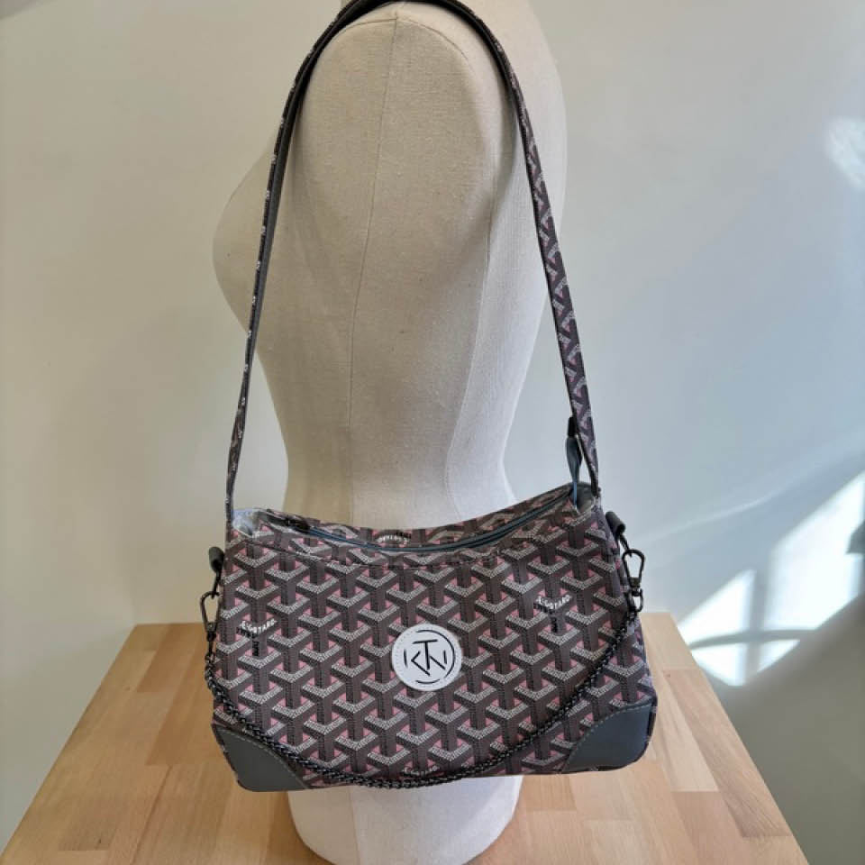 Annabelle Shoulder Bag - Grey and Pink