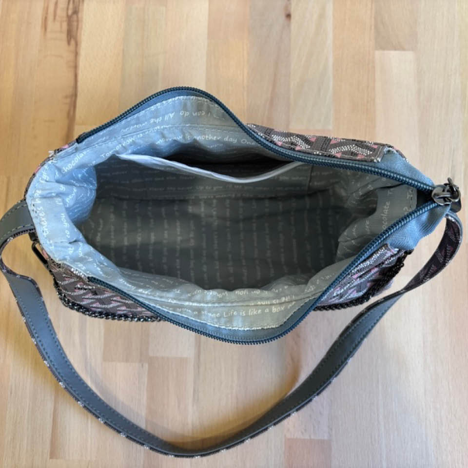 Annabelle Shoulder Bag - Grey and Pink