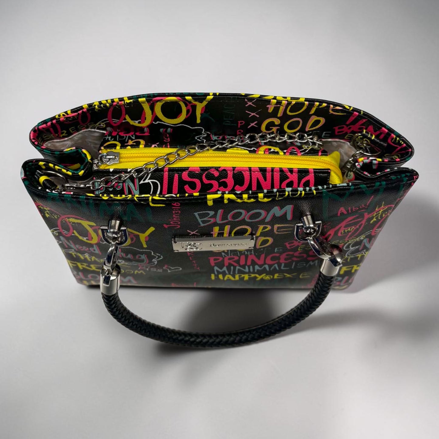 Roxanne Handbag - Black Graffiti