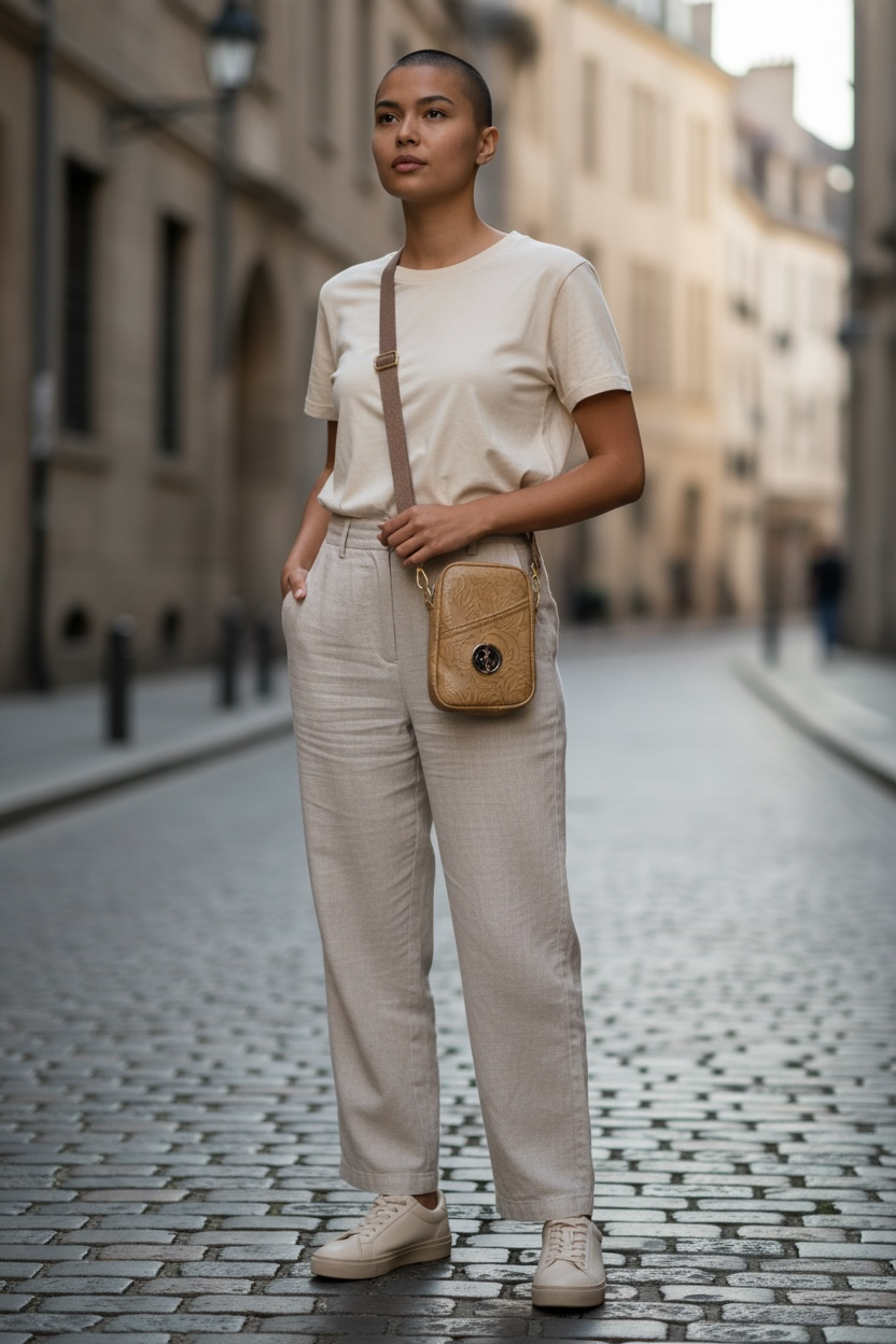Suzie Sling - Orange Embossed