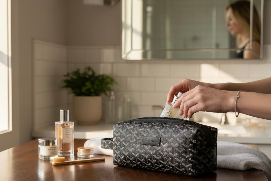 Long Toiletries Bag - Black EgoYard