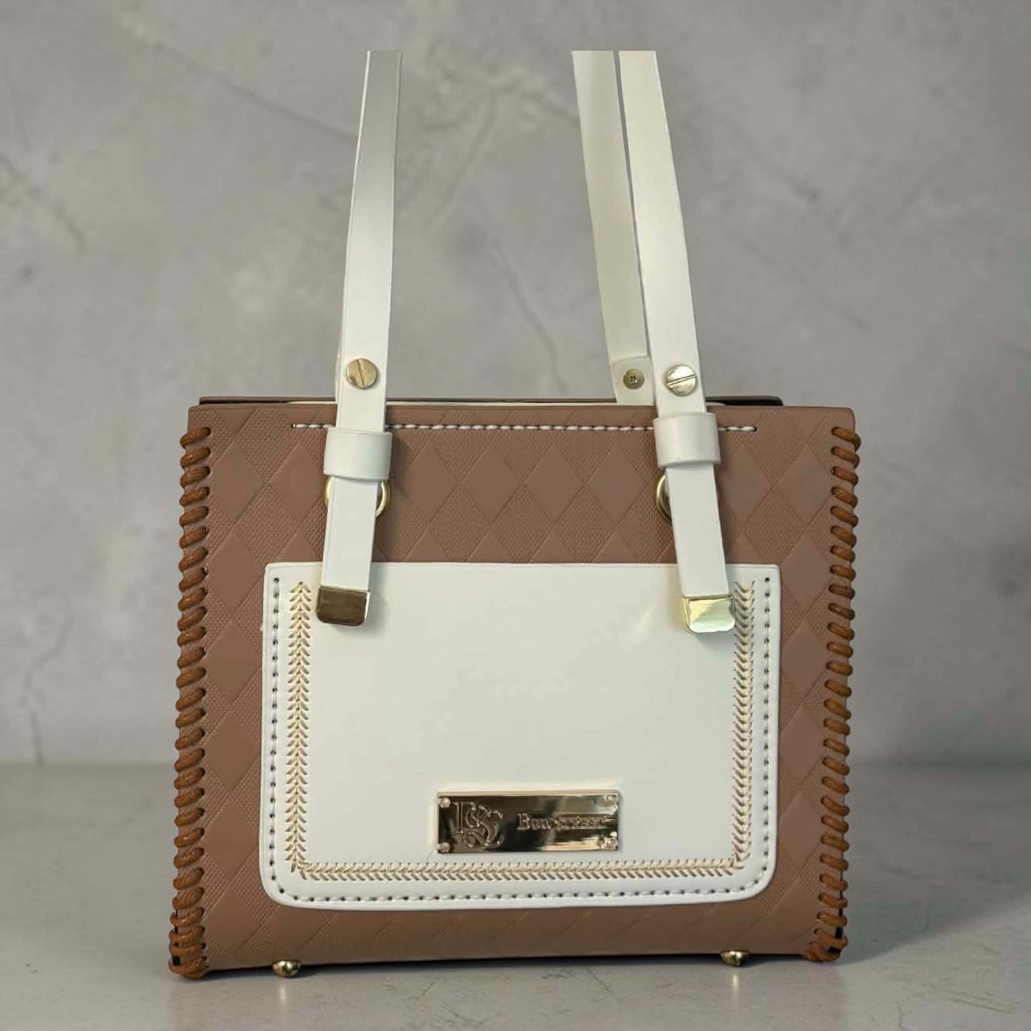 Tori Textured Handbag - Tan