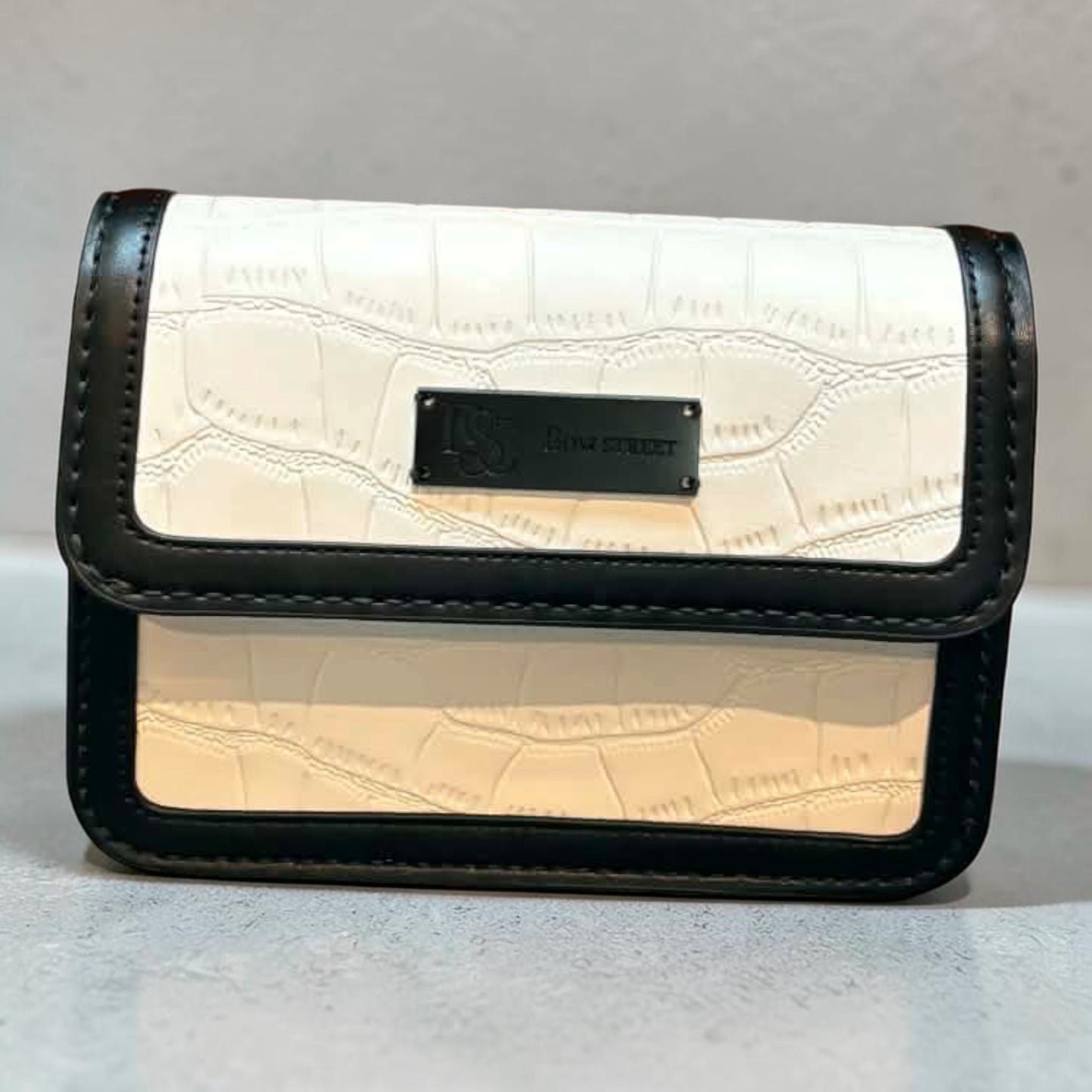 Anita Imitation Alligator Bag - Black