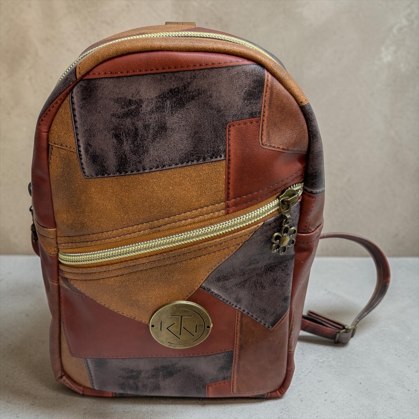 Tilly Backpack - Patchwork Brown