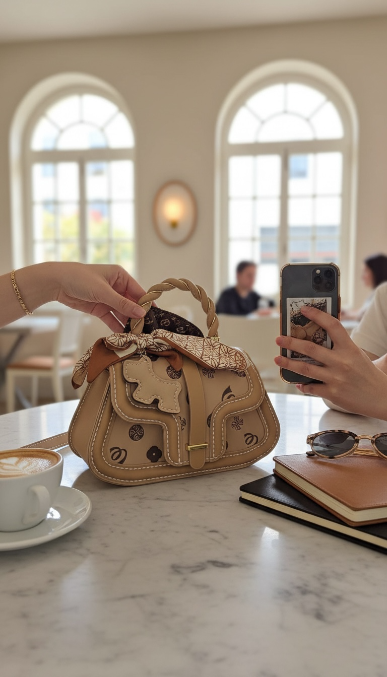 Sara Symbol Bag - Tan