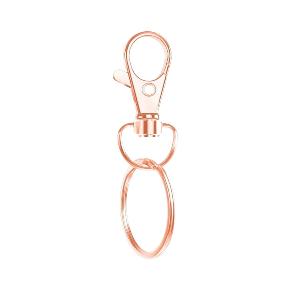 Rotating Lobster Clasps With Iron Key Rings
