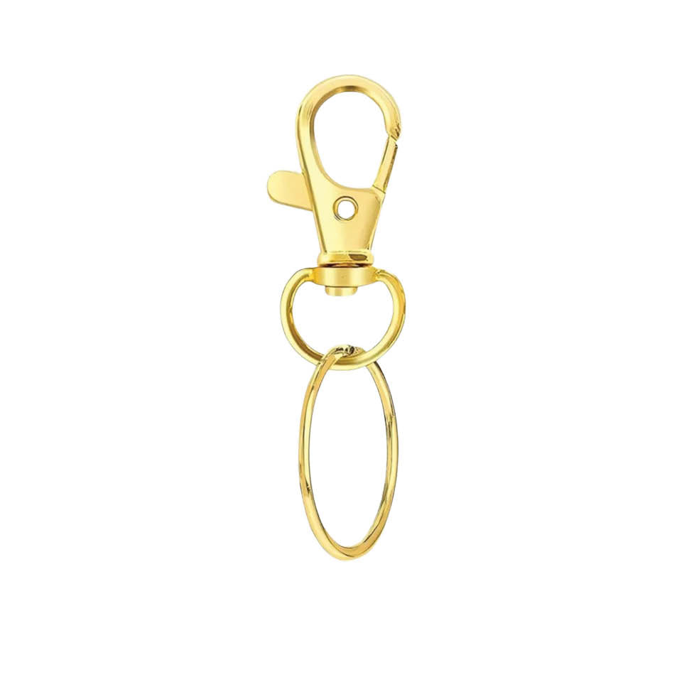 Rotating Lobster Clasps With Iron Key Rings