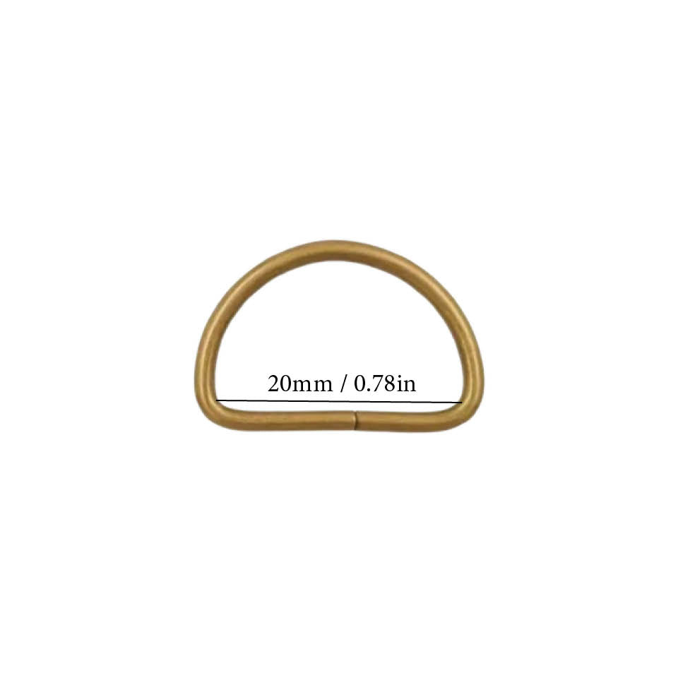 Metal D Ring Buckle 20mm/0.78in