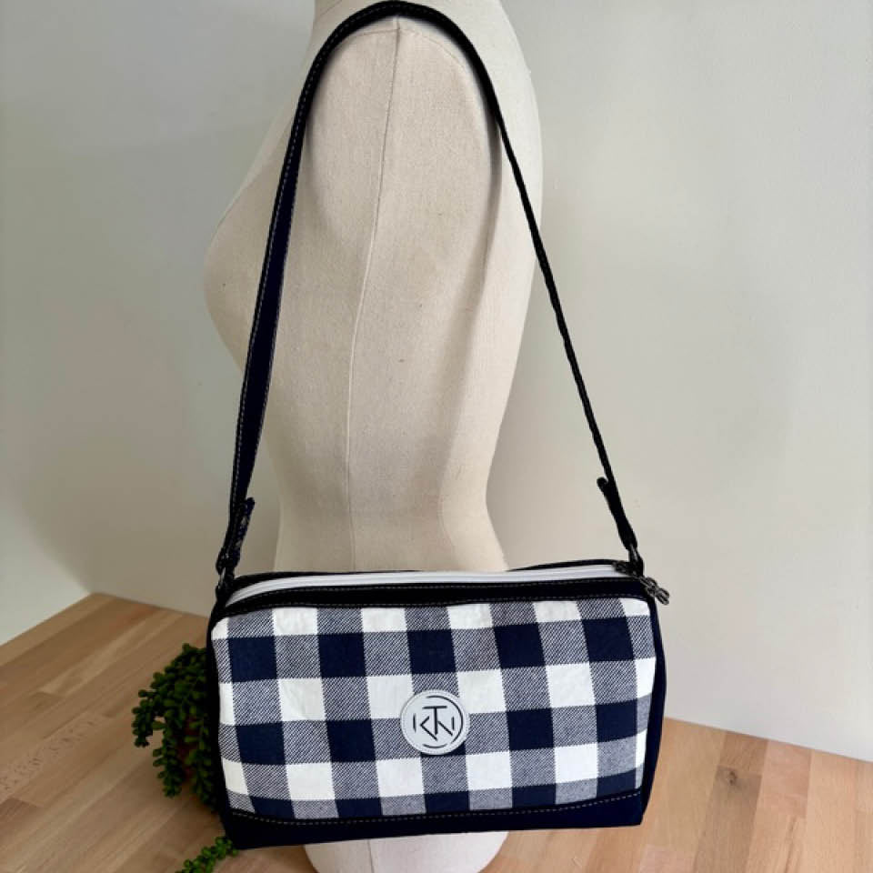 Mini Duffle - Navy Check