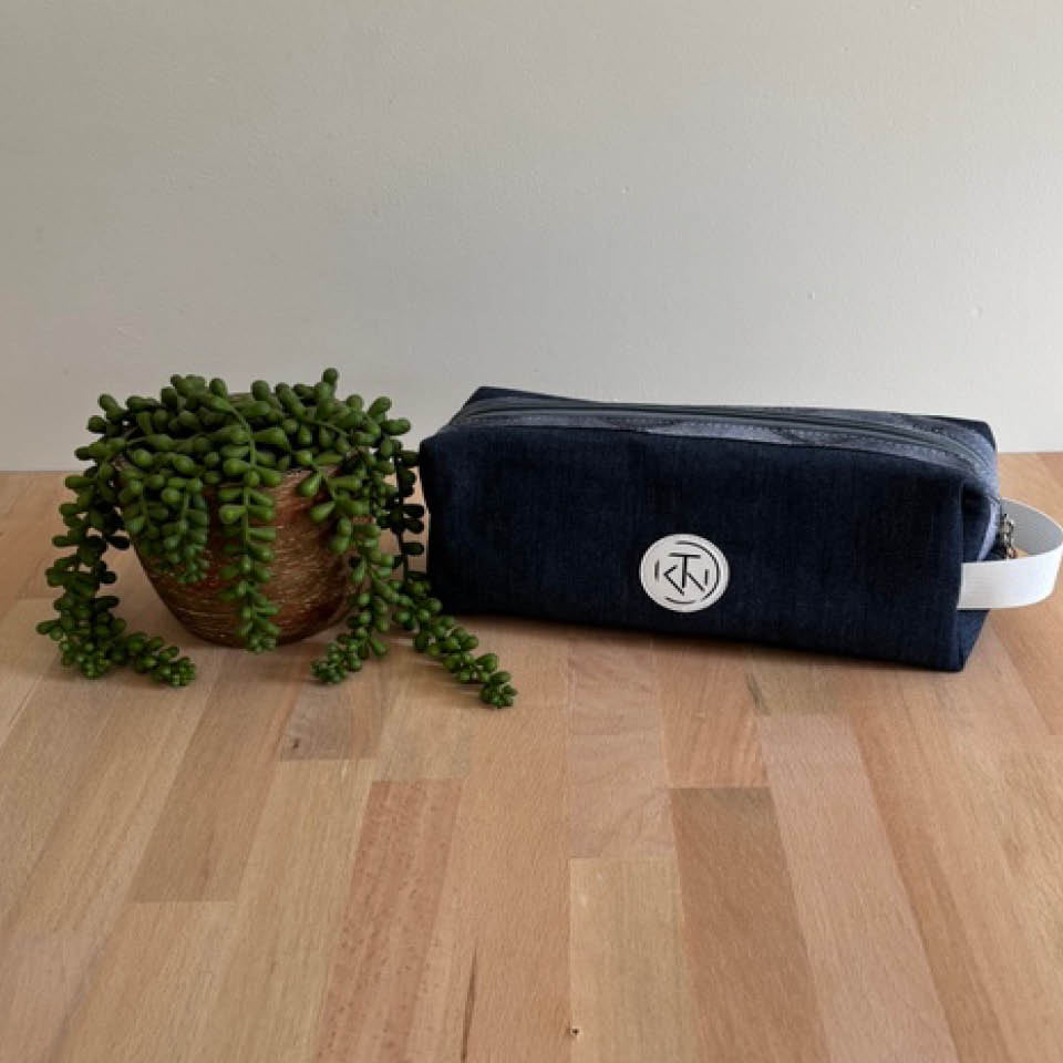 Long Toiletries Bag - Denim