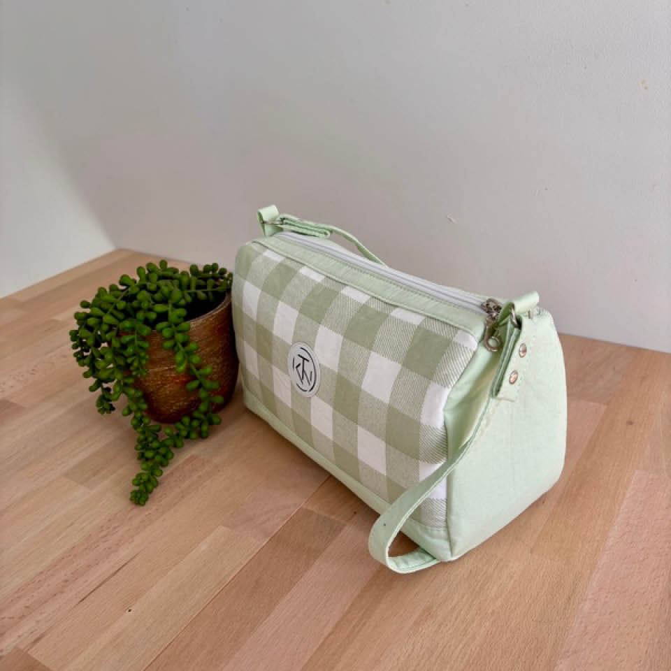Mini Duffle - Light Green Check