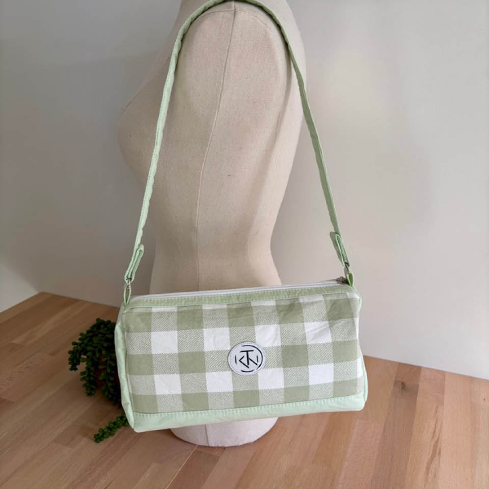Mini Duffle - Light Green Check