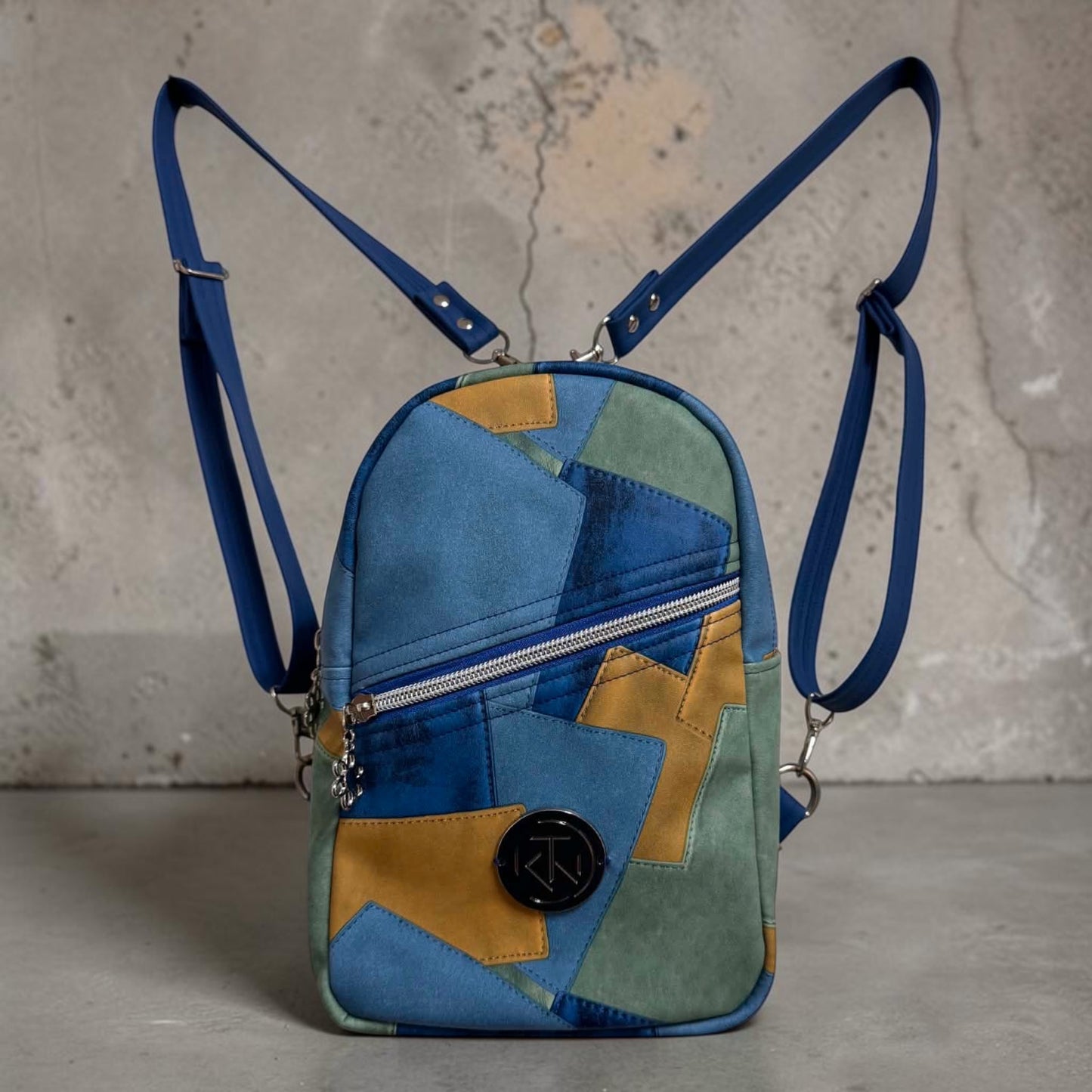 Tilly Backpack - Blue Patchwork