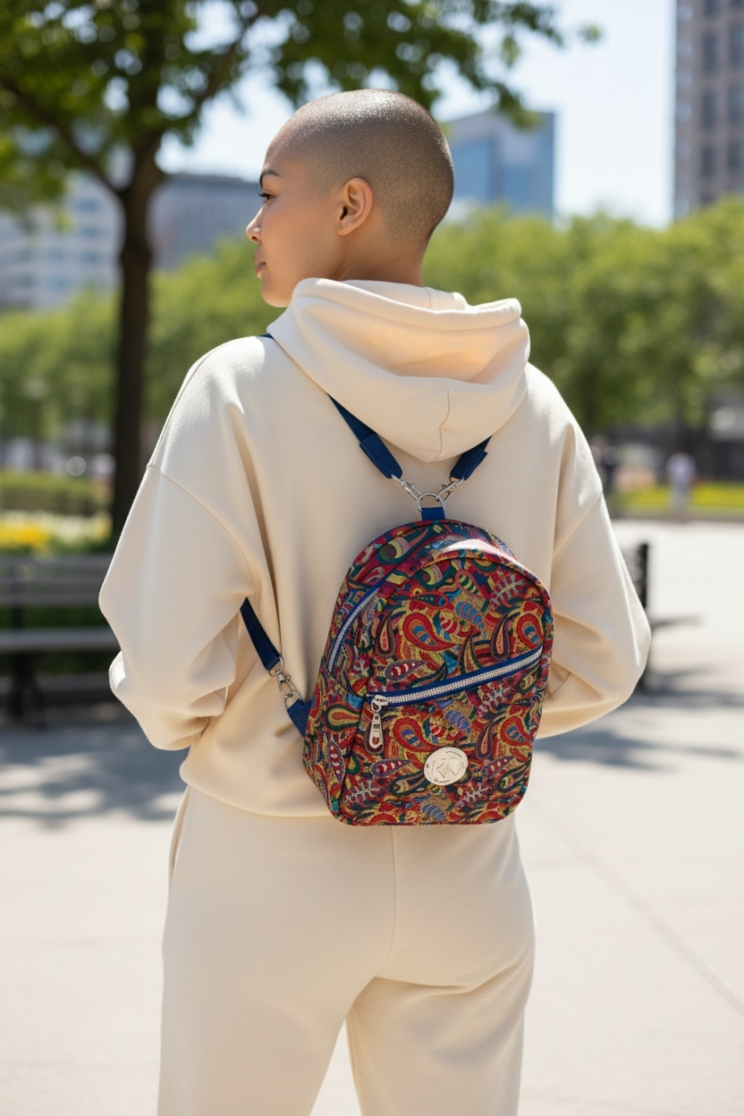 Tilly Backpack - Red Paisley