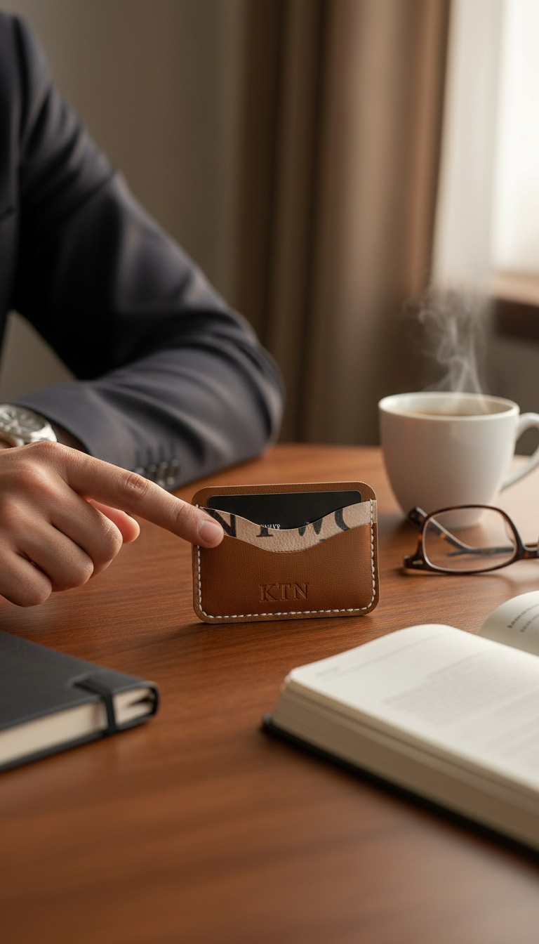 Charlie Card Wallet - Brown Newspaper