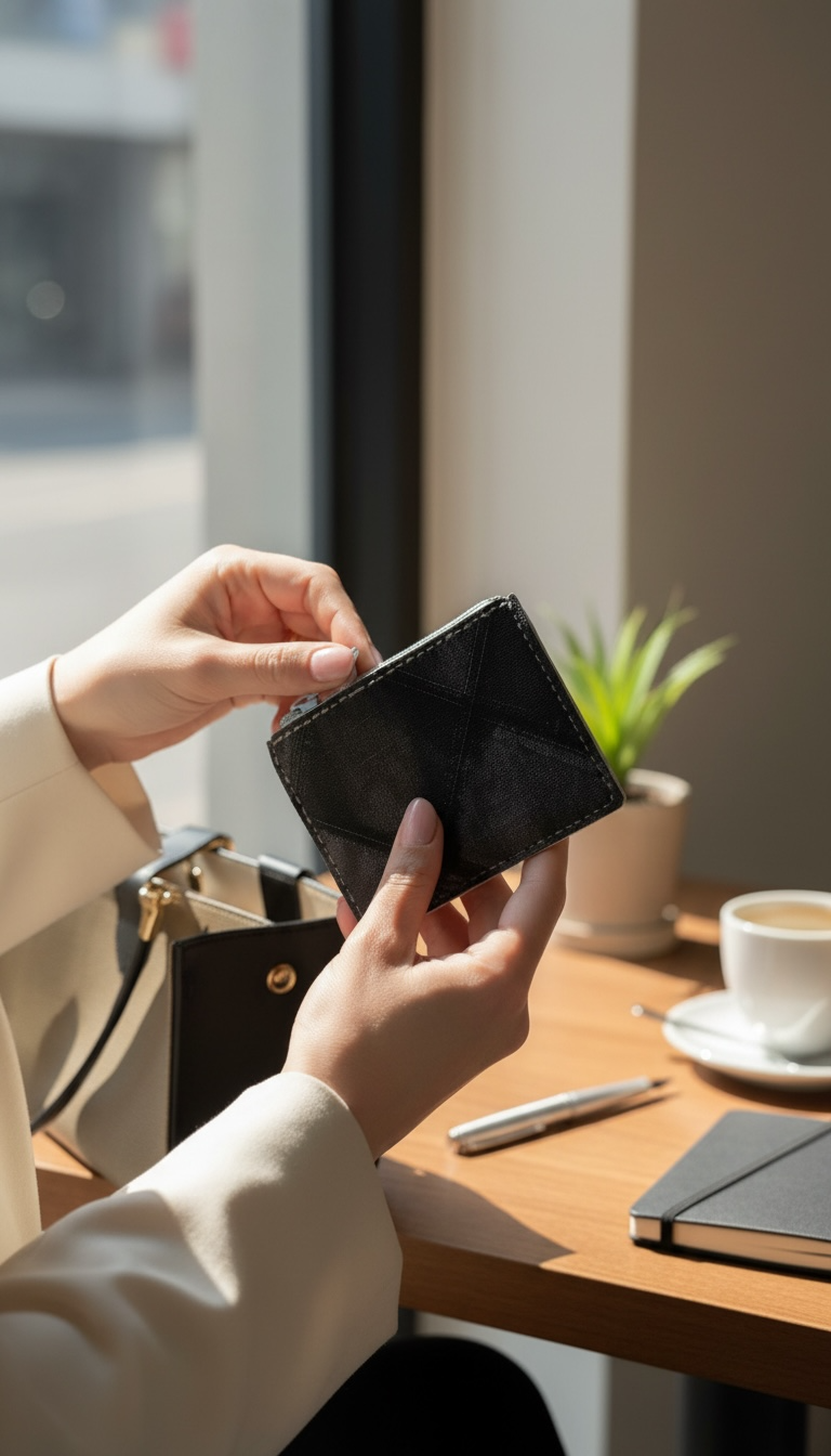 Kazza Zip Wallet - Dark Denim & Grey