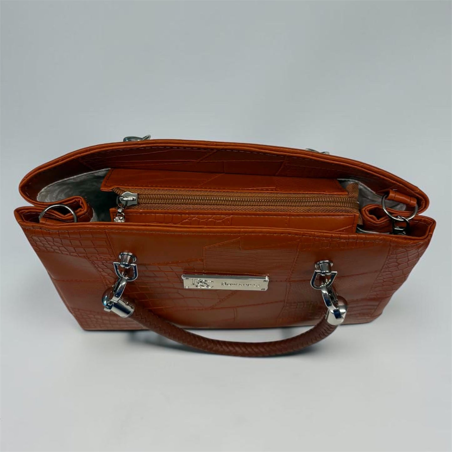 Roxanne Handbag -  Brown Textured