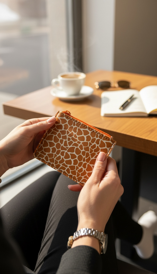 Kazza Zip Wallet - Giraffe & Orange