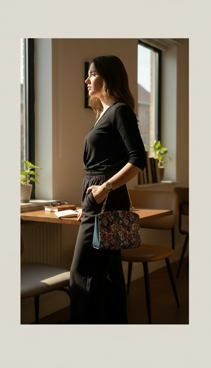 Roxanne Handbag - Pink Flowers