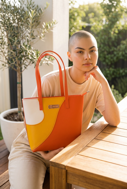 Patchwork Tote - Orange