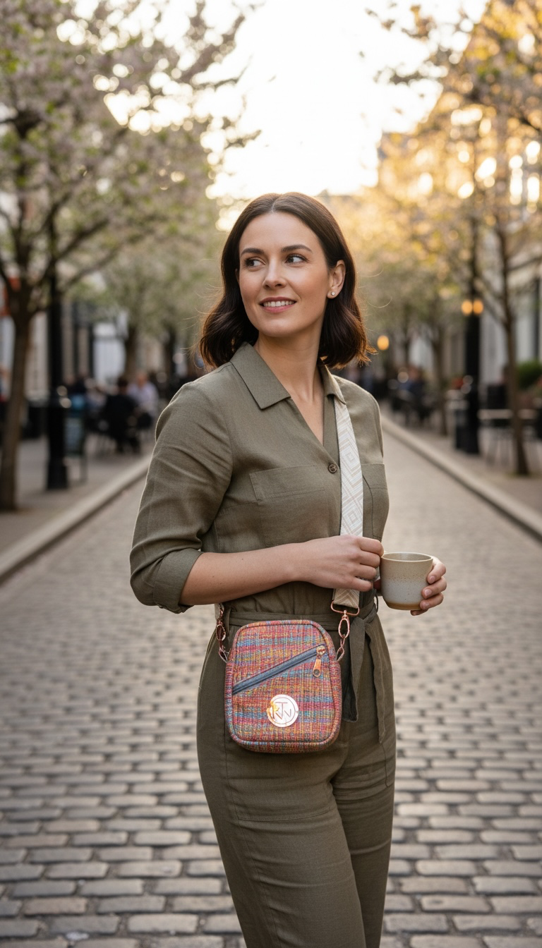 Mini Sally Sling - Woven Pink