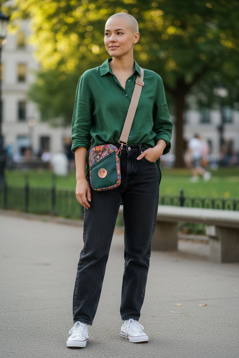 Suzie Sling - Red Paisley & Green