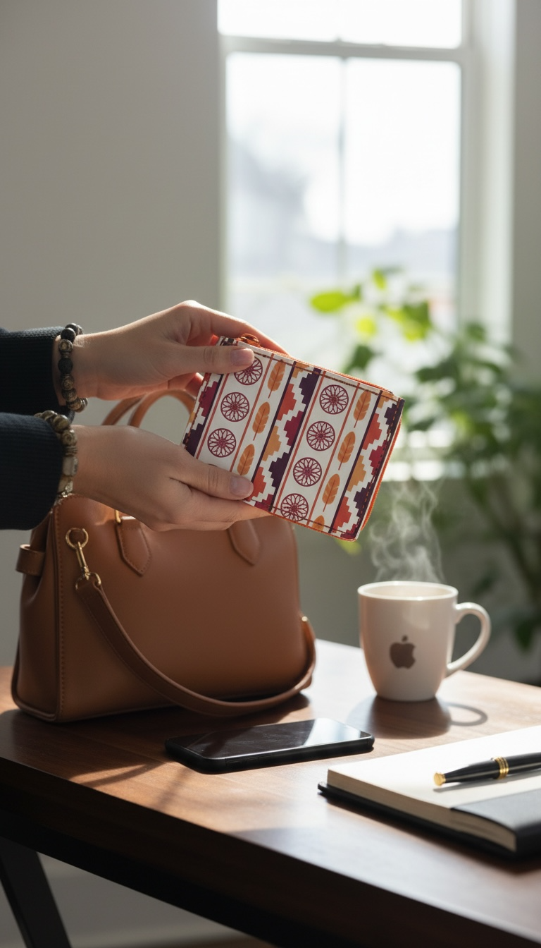 Kazza Zip Wallet - Aztec & Orange