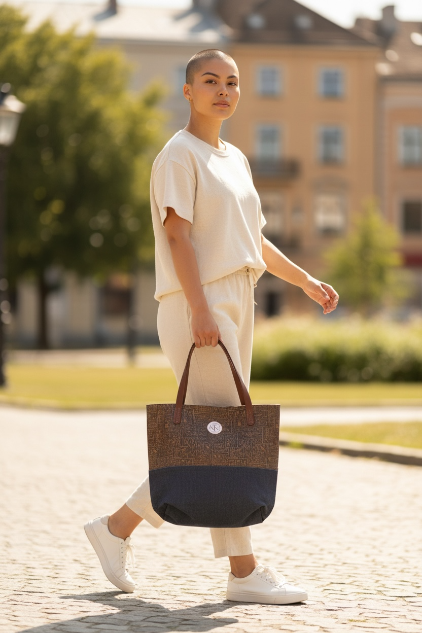 Teagan Tote - Brown with Gold Egypt