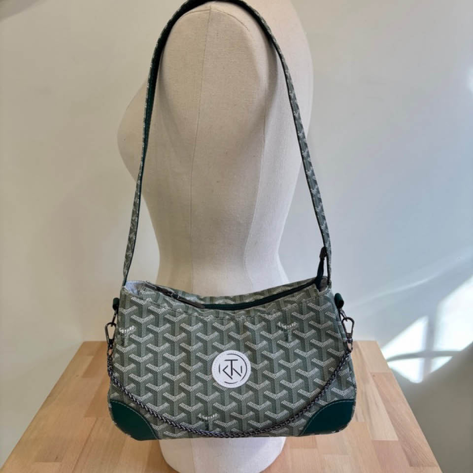 Annabelle Shoulder Bag - Earth Green on Green