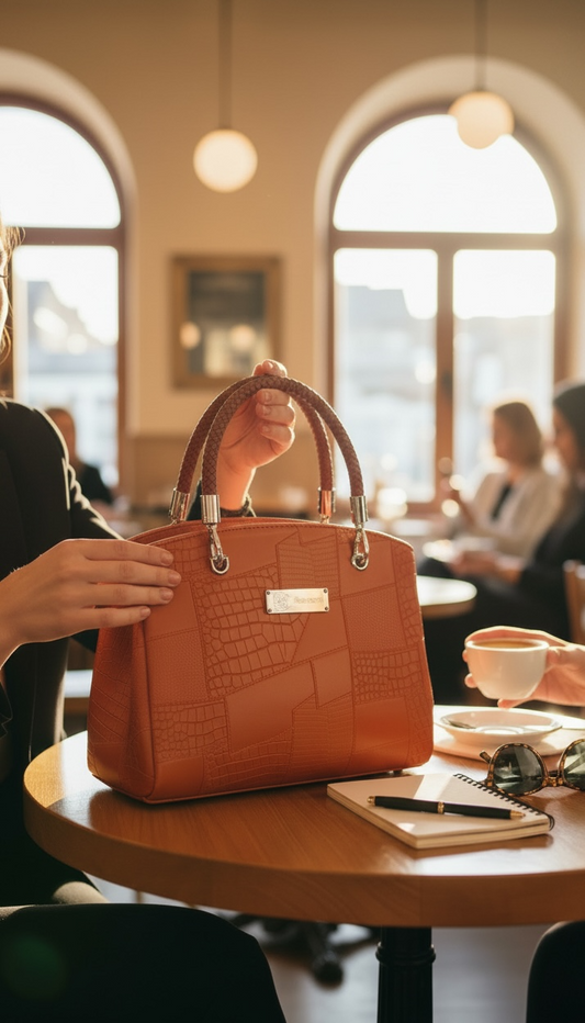 Roxanne Handbag -  Brown Textured