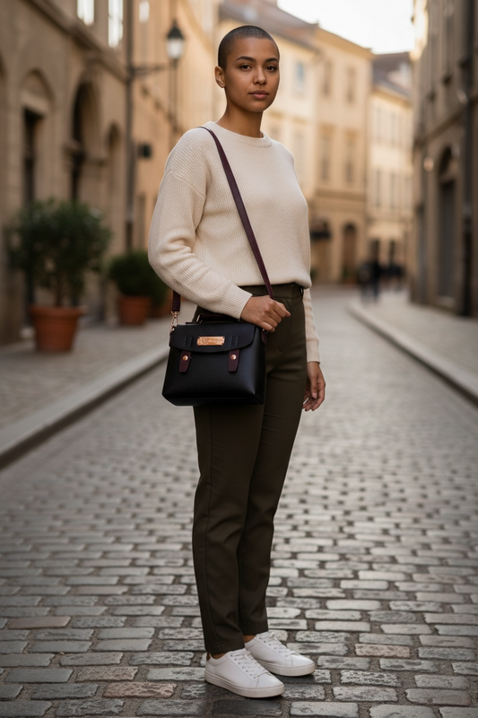 Mary Messenger Bag - Black