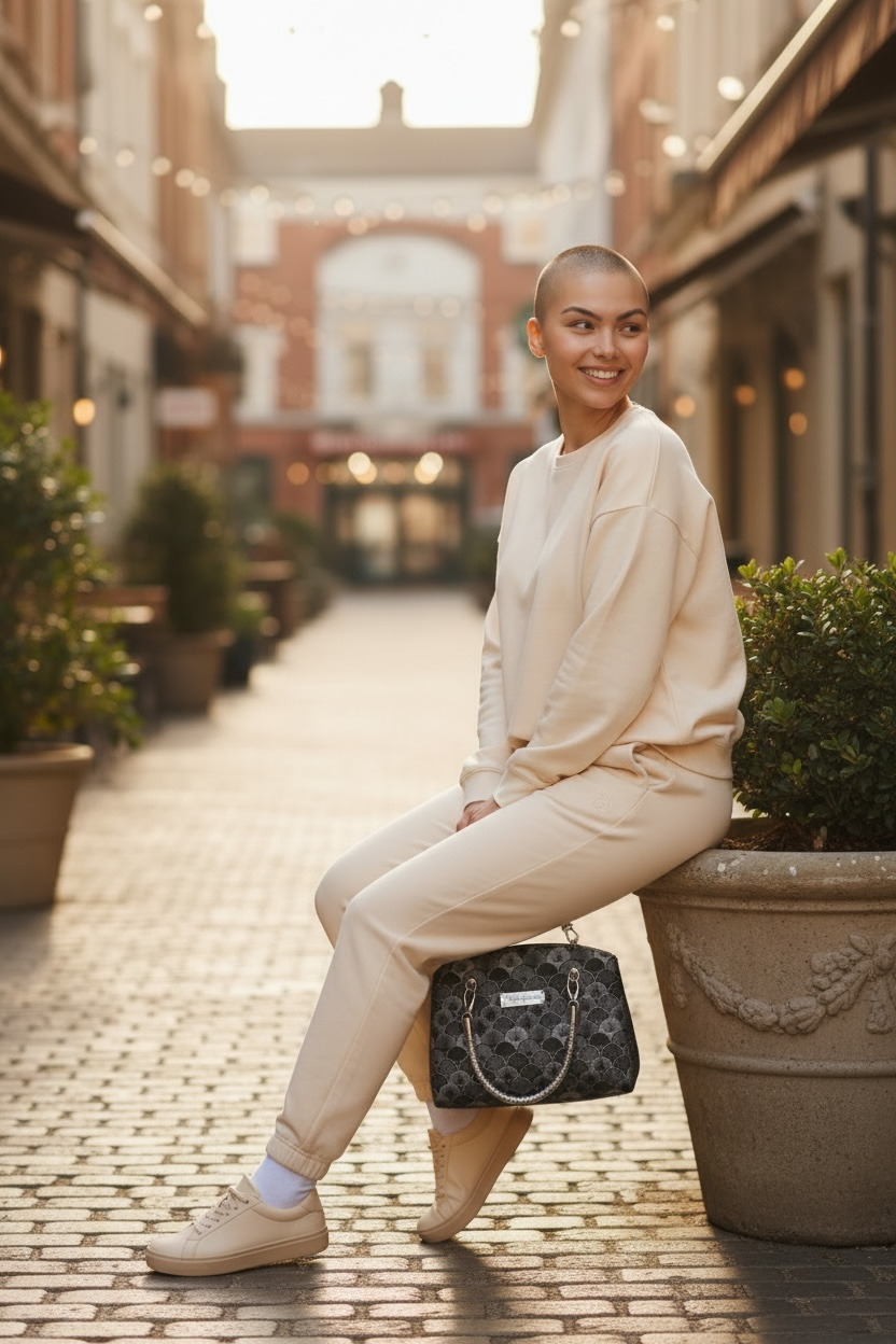Rowena Handbag - Black Fan Shells