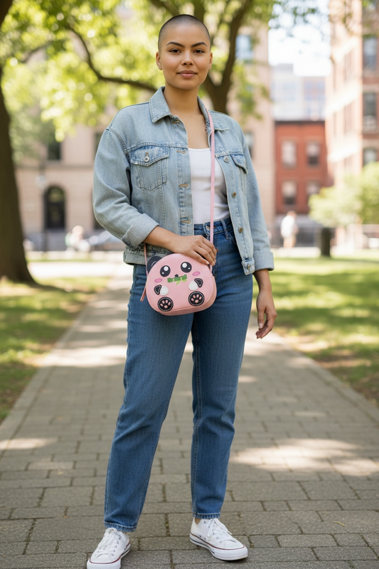 Pink Panda Cross Body Bag