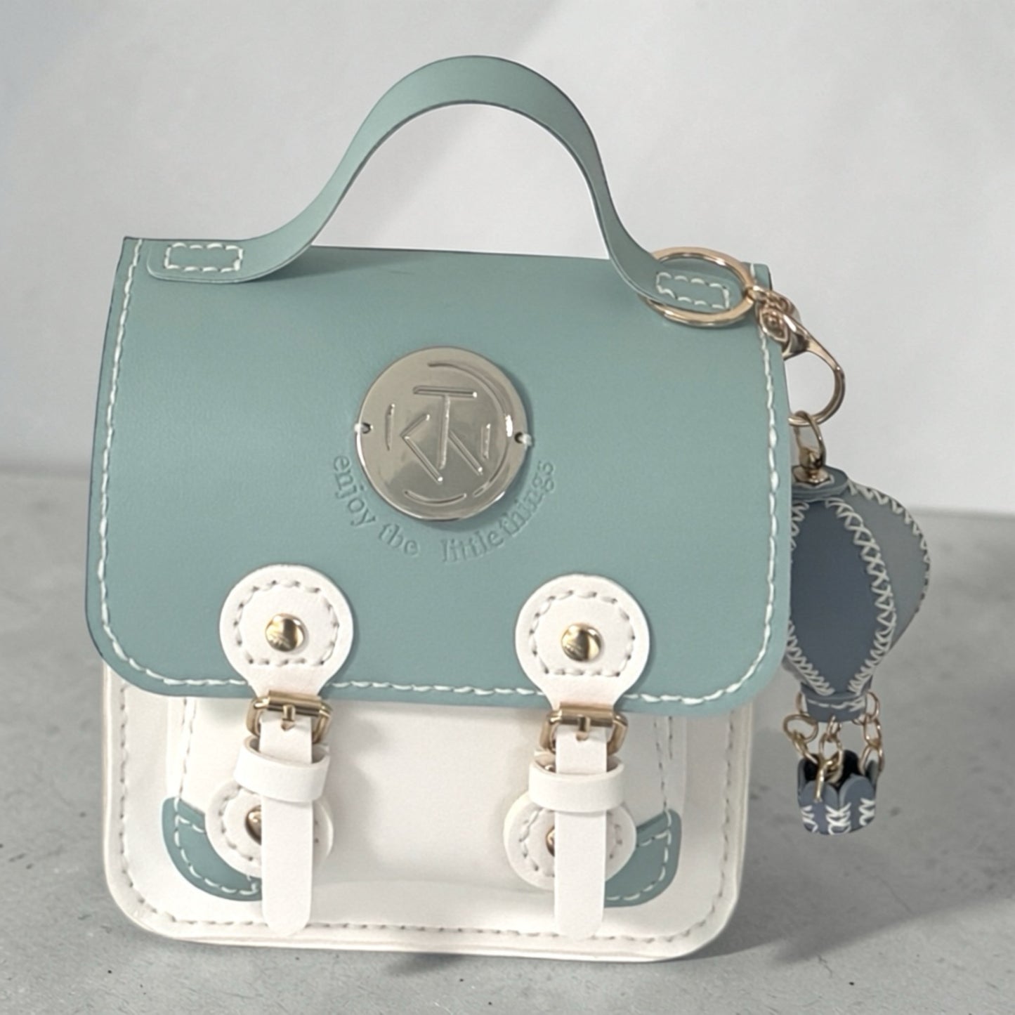 Petit Messenger Bag - Blue & White