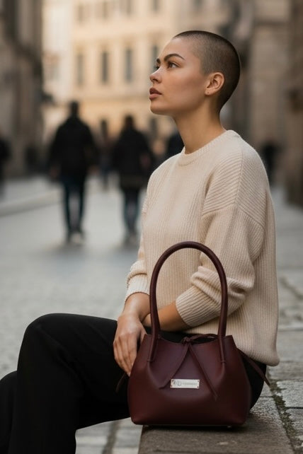 Annie Underarm Handbag - Burgandy