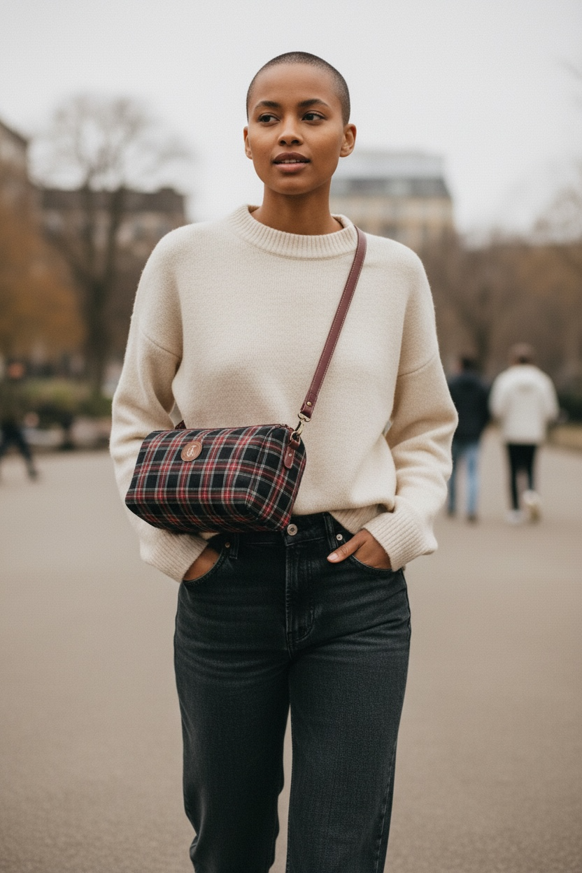 Mini Duffle - All over Red Tartan