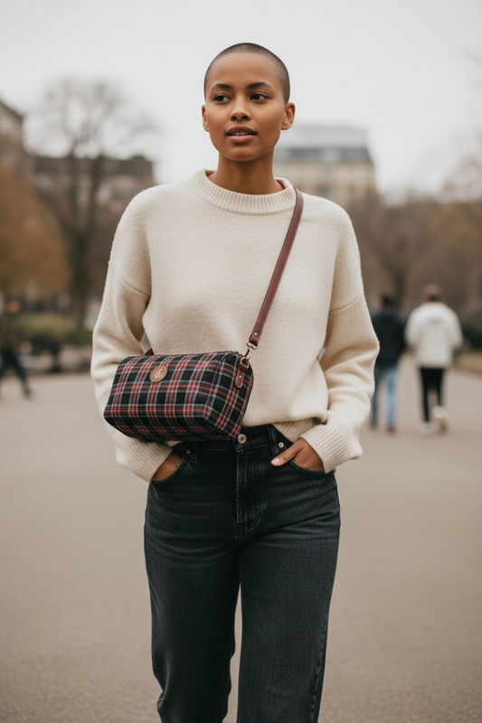 Mini Duffle - All over Red Tartan