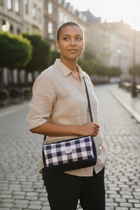 Mini Duffle - Navy Check