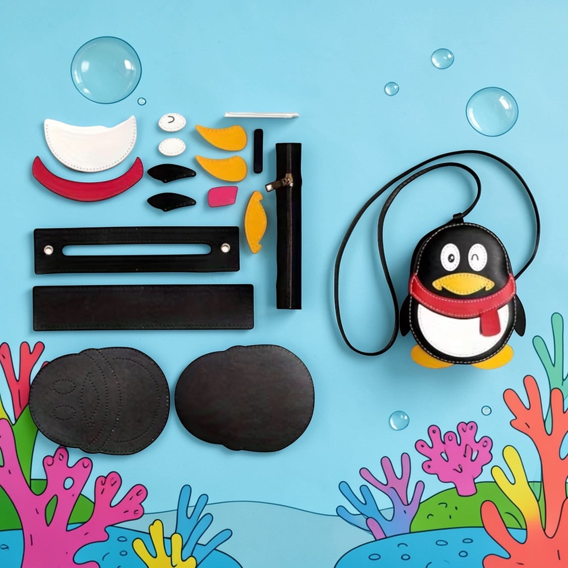 Penguin Hand sewing Kit Back Pack