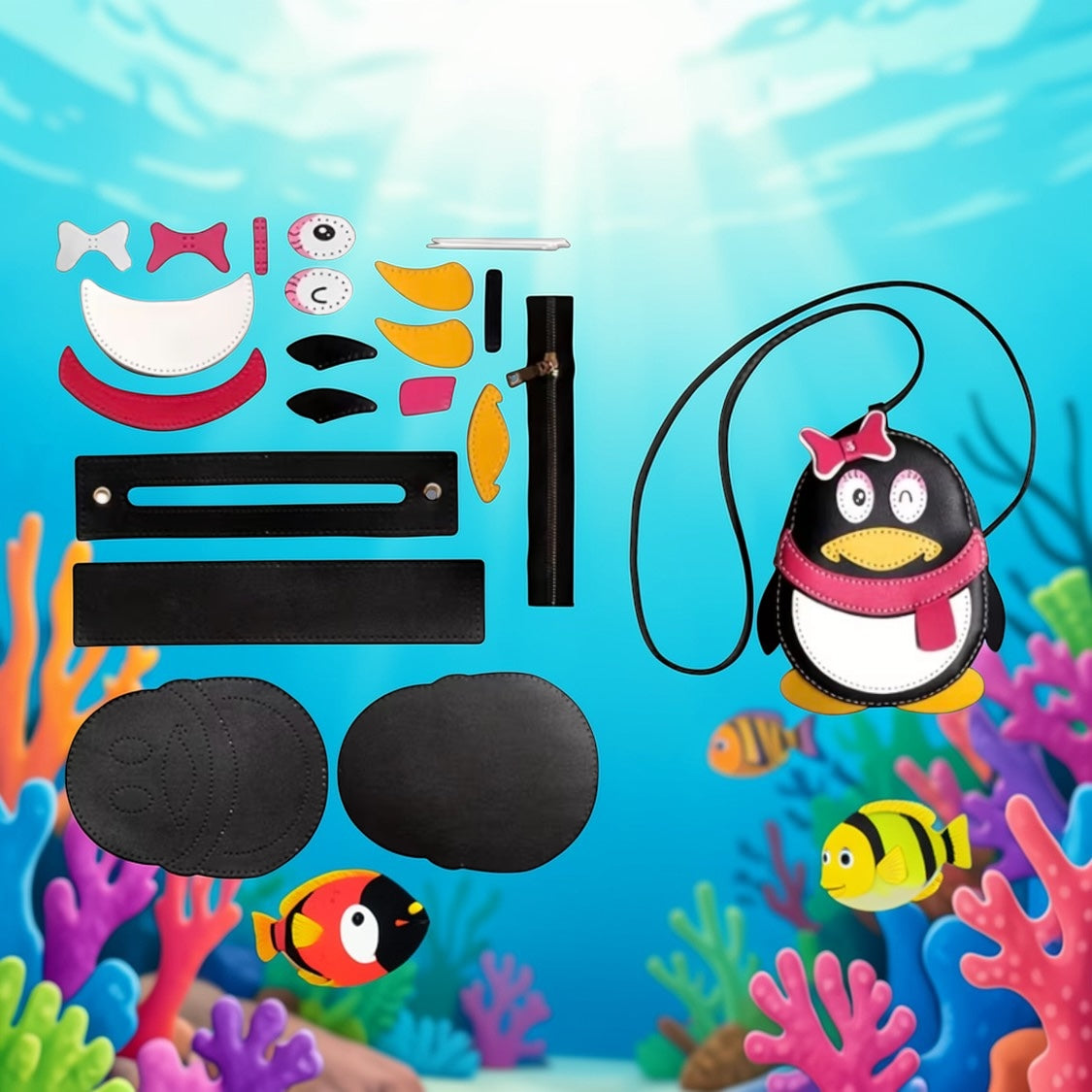 Penguin Hand sewing Kit Back Pack