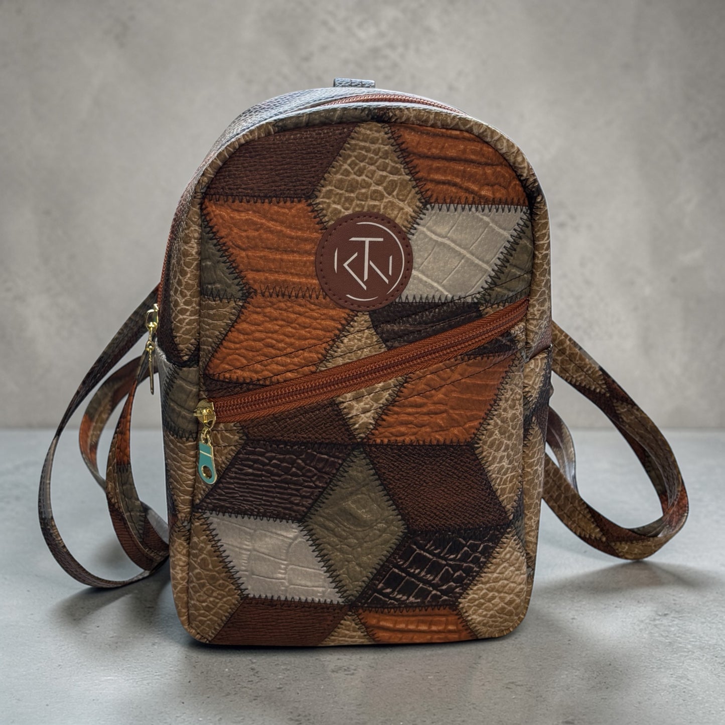 Tilly Backpack - Brown Stain Glass