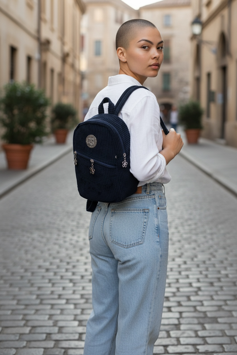 Tilly Backpack - Navy Corduroy