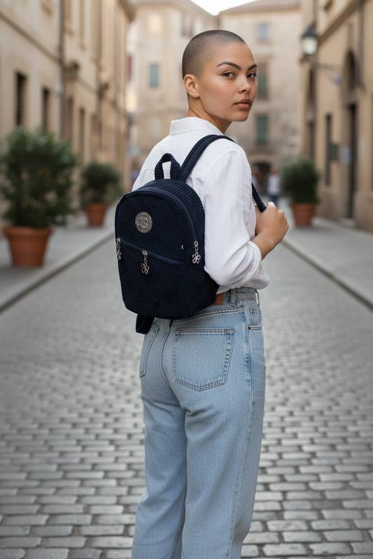 Tilly Backpack - Navy Corduroy