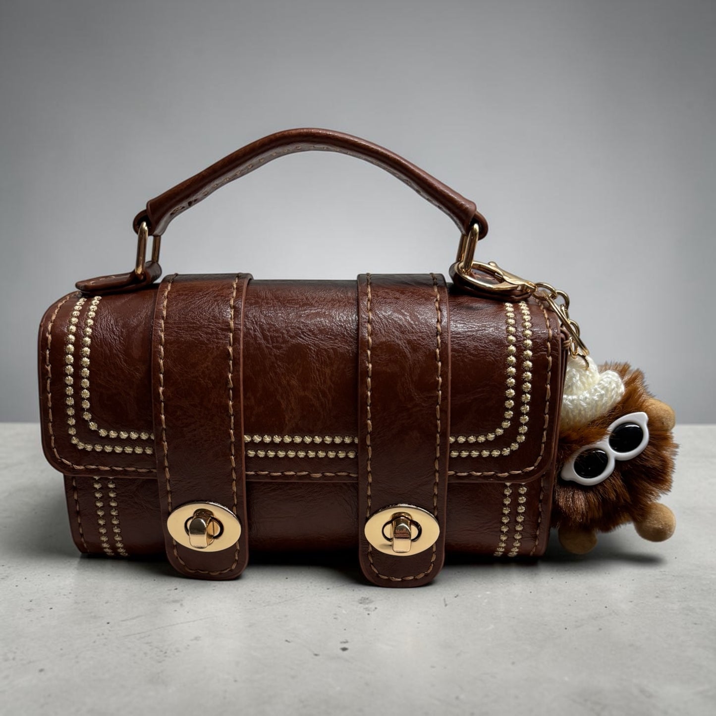 Petit Leather Handbag - Brown