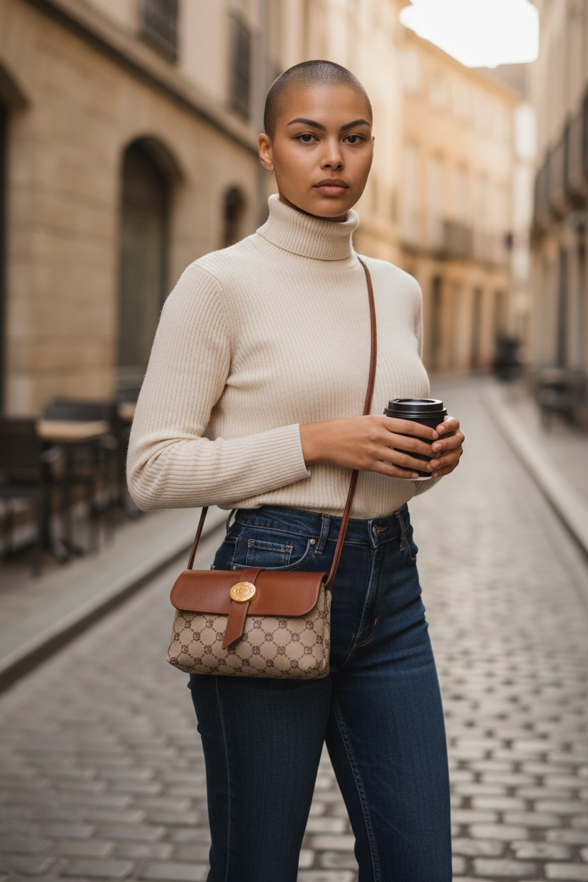 Gina Crossbody Purse - Cream