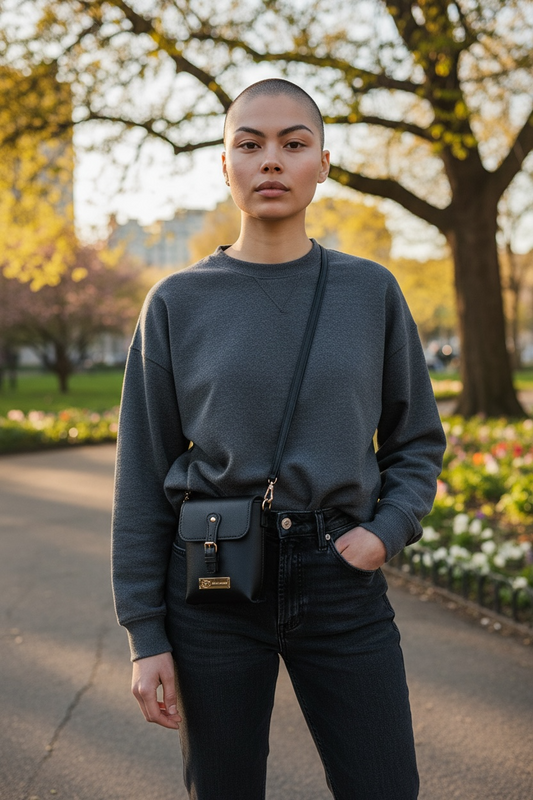 Maggie Messenger Bag - Black