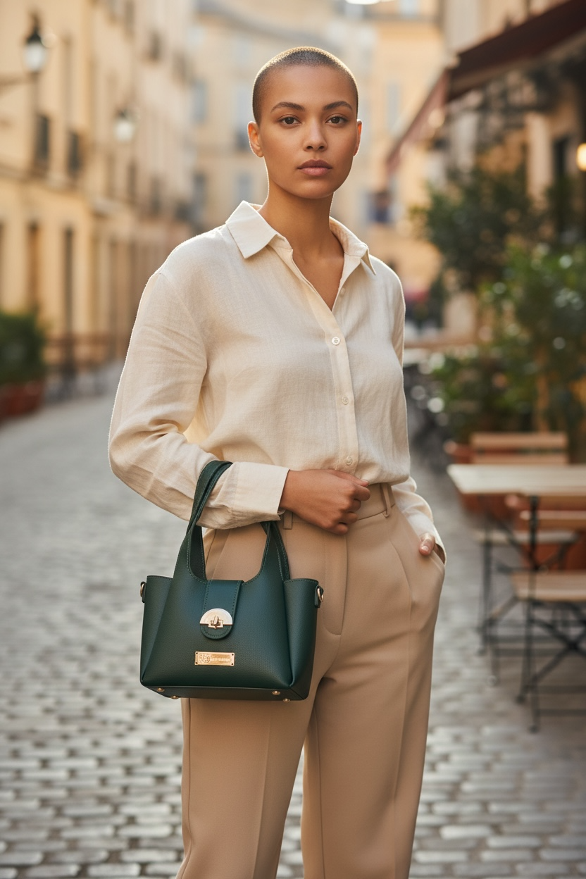 Lizzy Luxury Messenger Bag - Green
