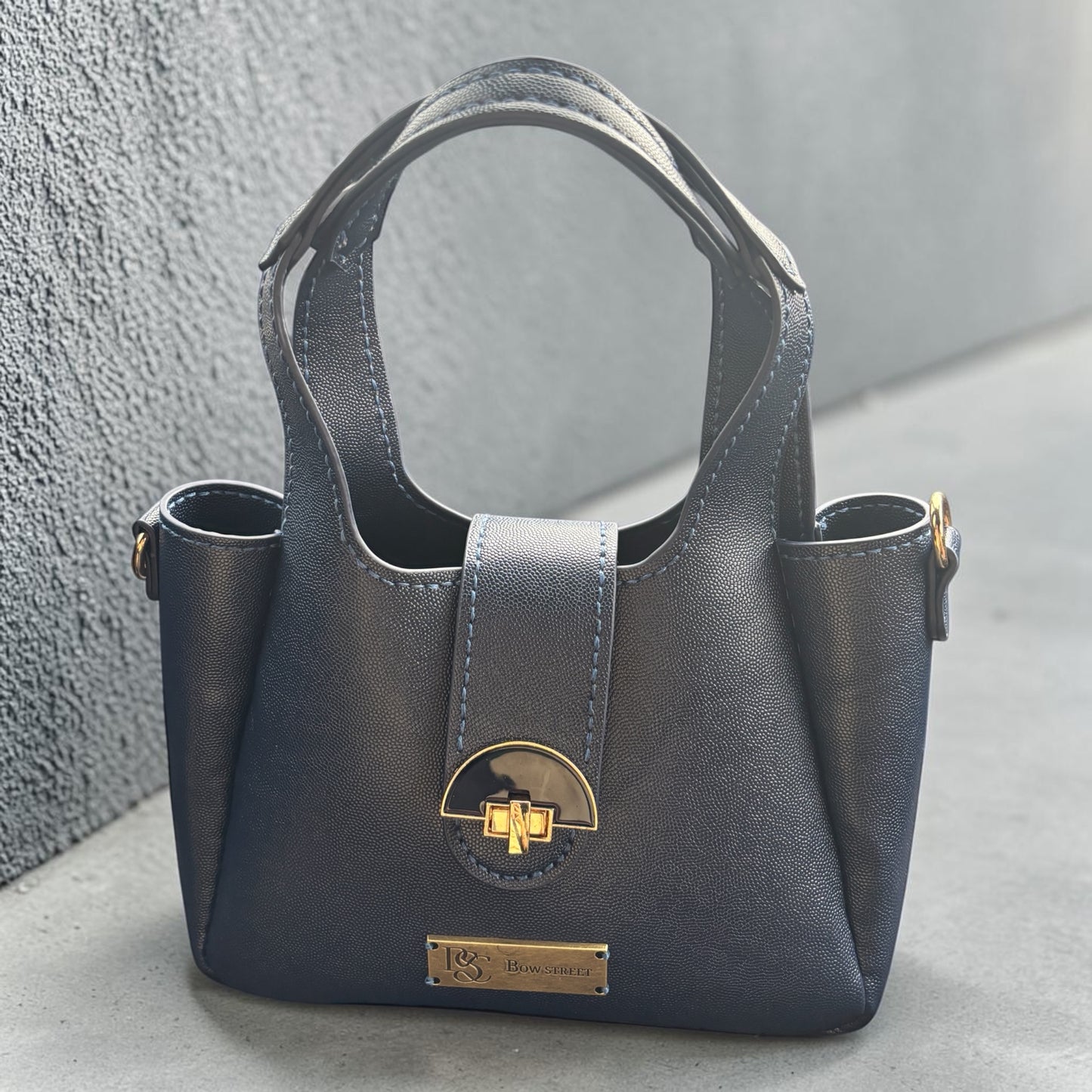 Lizzy Luxury Messenger Bag - Navy